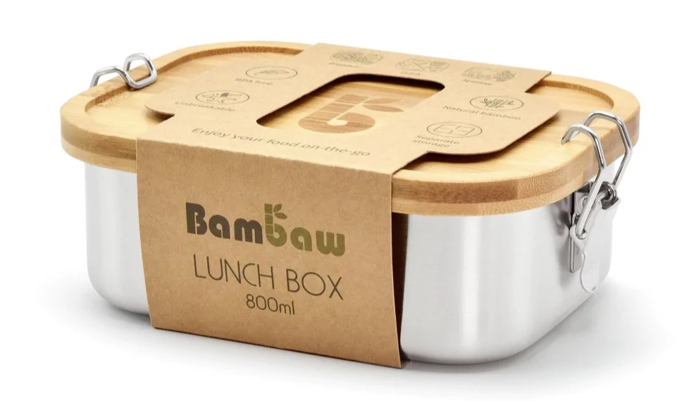 Bambaw, Lunchbox with Bamboo Cover, 800ml