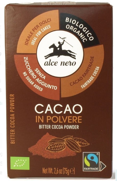 Alce Nero, Bitter Cocoa Powder, 75g