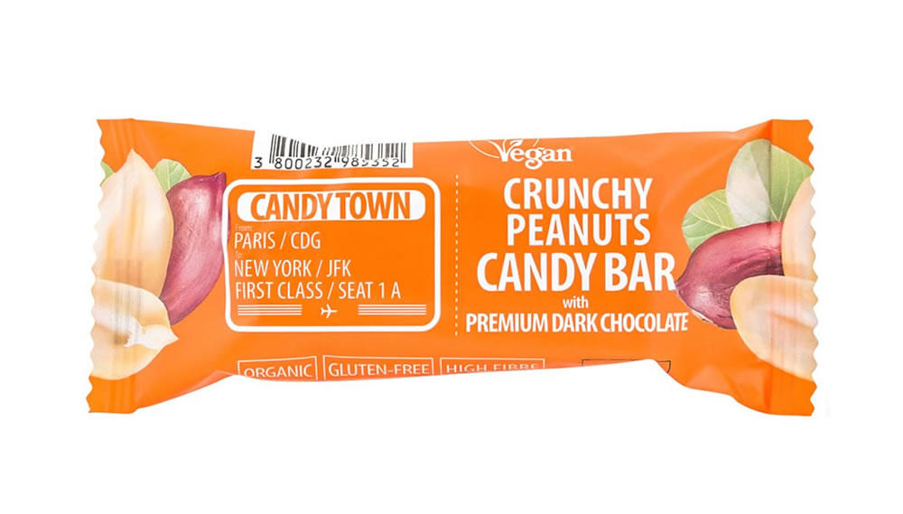 Candy Town, Dark Chocolate With Peanuts Bar, 50g