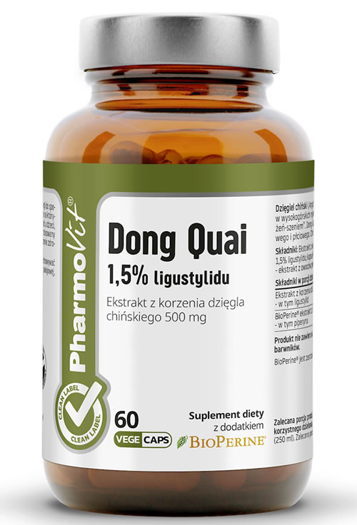 Pharmovit, Chinese Angelica Dong Quai Extract 500mg, 60 capsules