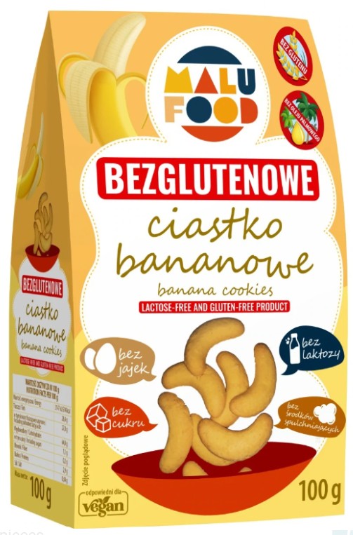 Malu Food, Banana Cookies, 100g