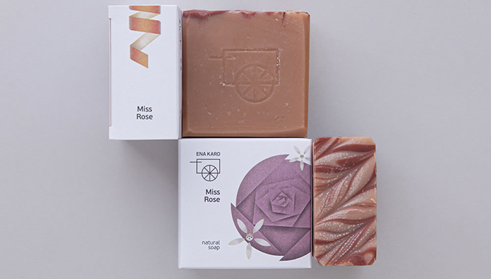 Ena Karo, Soap with Red Clay, Rose petals & Shea Butter, 100g