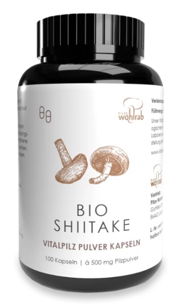 Pilze Wohlrab, Shiitake Powder 500mg, 100 capsules