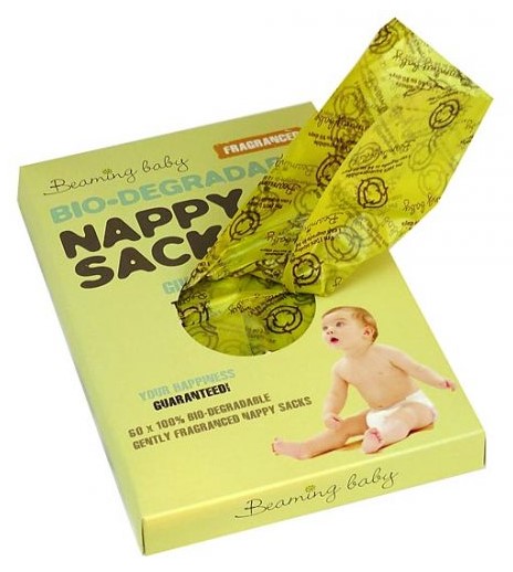 Beaming Baby, Bio-Degradable Nappy Sacks, Fragranced, 60 pcs
