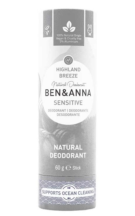 Ben&Anna, Highland Breeze Sensitive Deodorant Stick, 60g