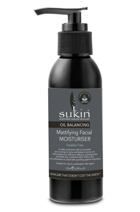 Sukin, Oil Balancing Mattifying Facial Moisturiser, 125ml