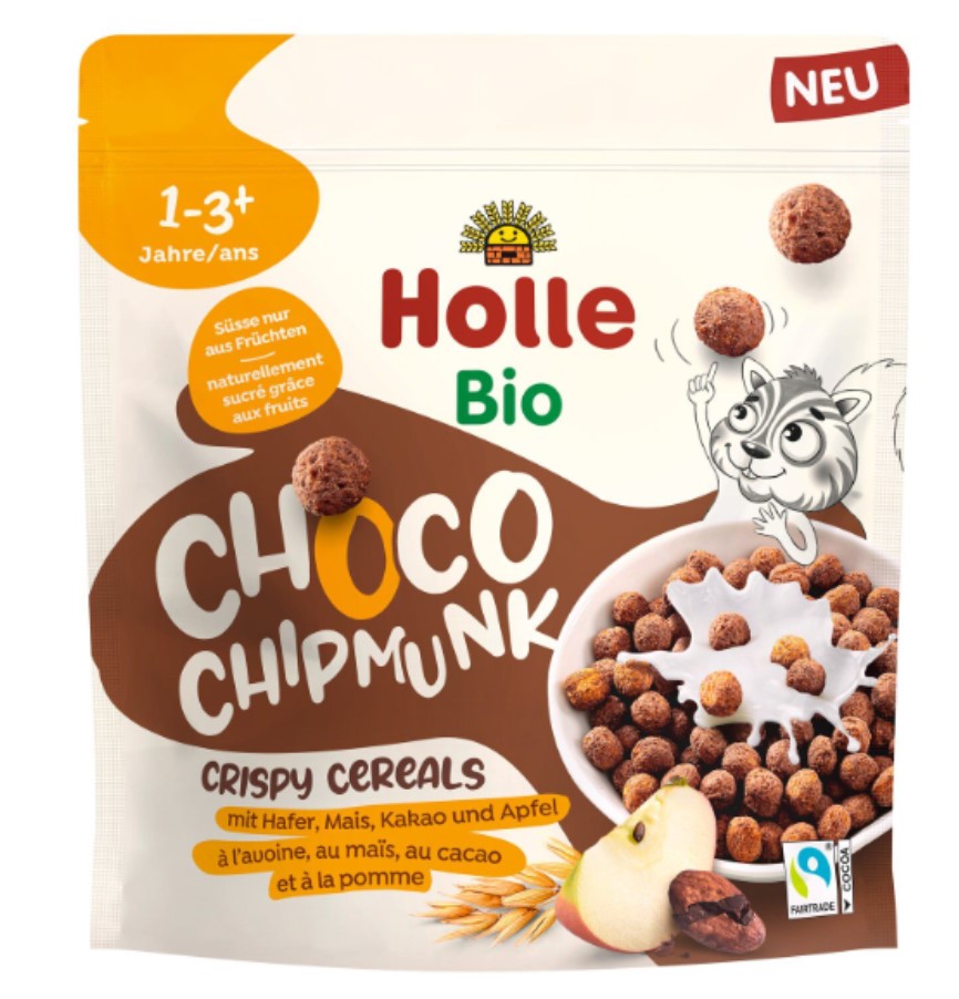 Holle, Choco Chipmunk Crispy Cereals, 125g