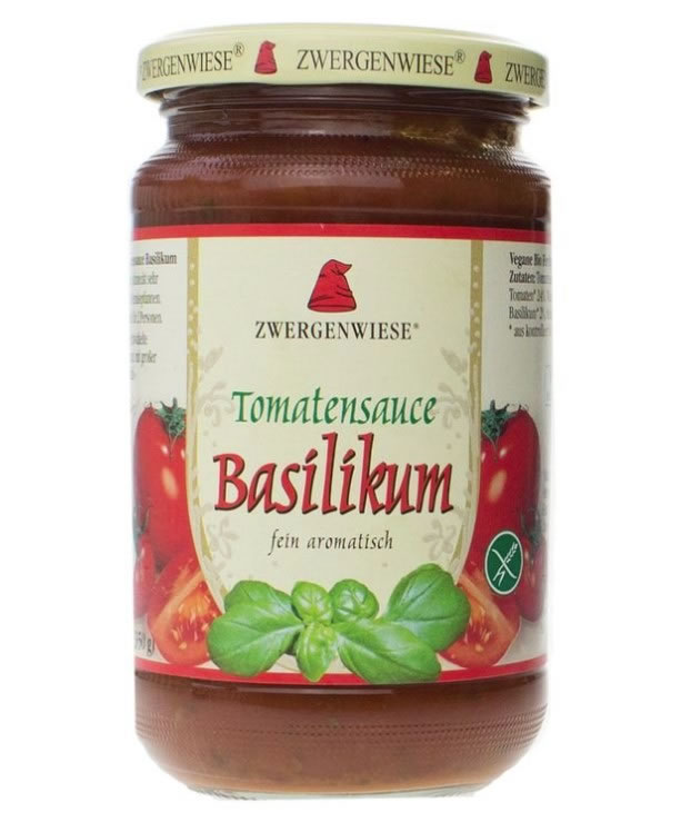 Zwergenwiese, Basil Tomato Sauce, 340ml