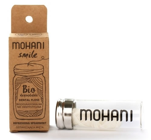 Mohani, Biodegradable Dental Floss - Refreshing Spearmint, 30m