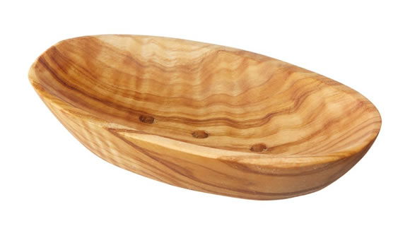 EcoLiving, Olive Wood Soap Dish - Oval