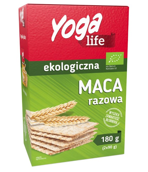 Yoga Life, Wholewheat Crispbread, 180g