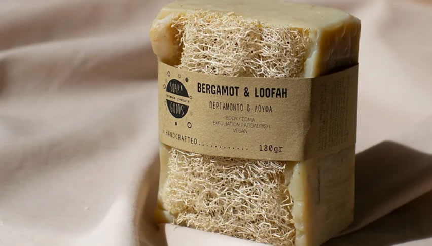 Soap n' Goods, Bergamot & Loofah Scrub Soap, 180g