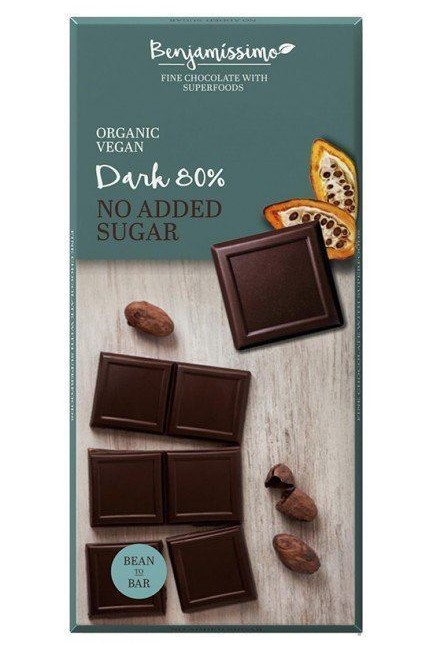 Dark 80% Chocolate without Sugar, 70g