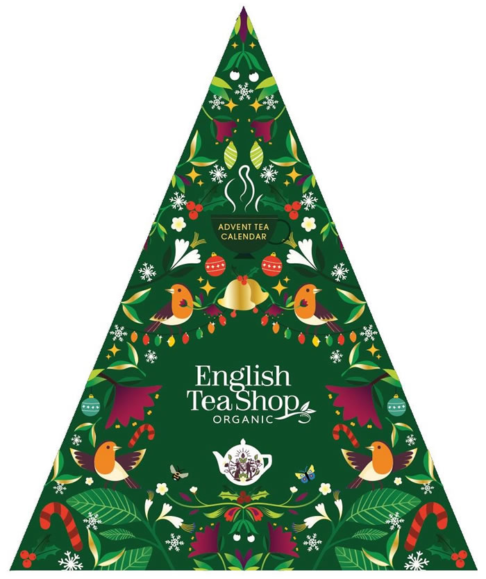 English Tea Shop, Advent Tea Calendar Pyramids - 13 Flavors 25 bags, 50g