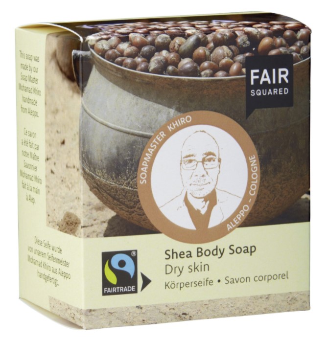 Fair Squared, Shea Body Soap for Dry Skin + Bag, 2x80g