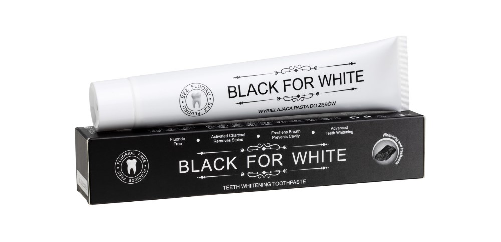 Black for White, Whitening Toothpaste with Charcoal, 75 ml