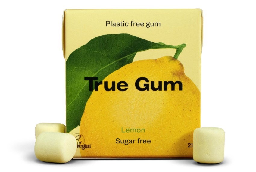 True Gum, Lemon Plastic Free Gum, 21g
