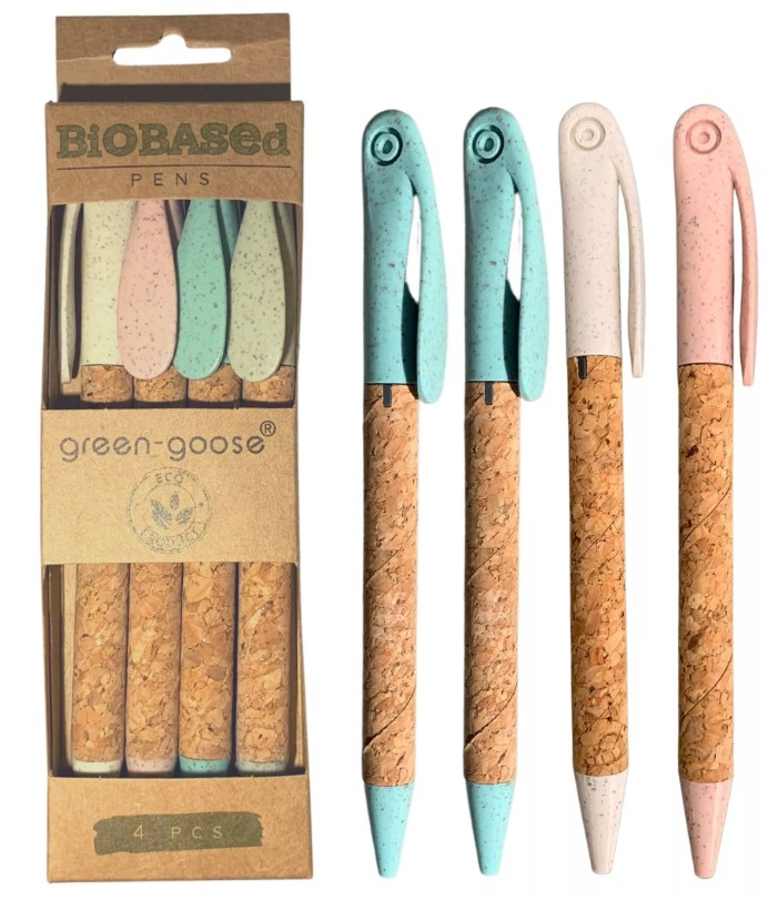 Plant-Based Cork Pen, 4pcs