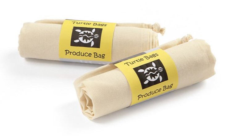 Turtle Bags, Large Organic Cotton Produce Bag, 30 × 38 cm