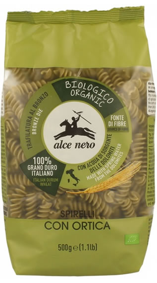 Alce Nero, Spirale Pasta with Nettle, 500g