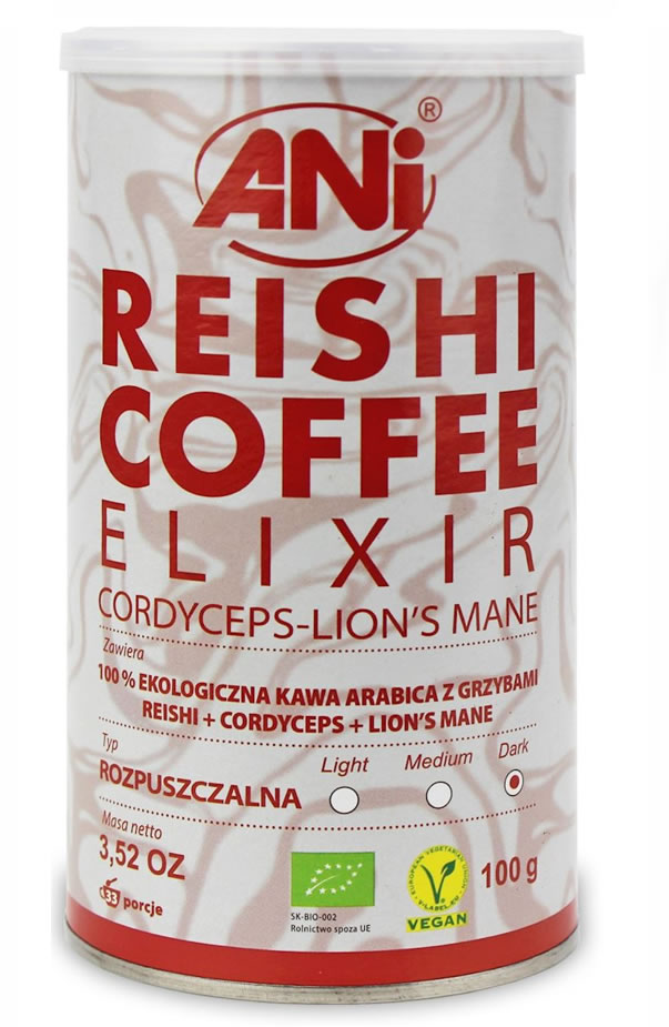 Coffee Reishi Mushrooms + Cordyceps + Lion's Mane, 100g