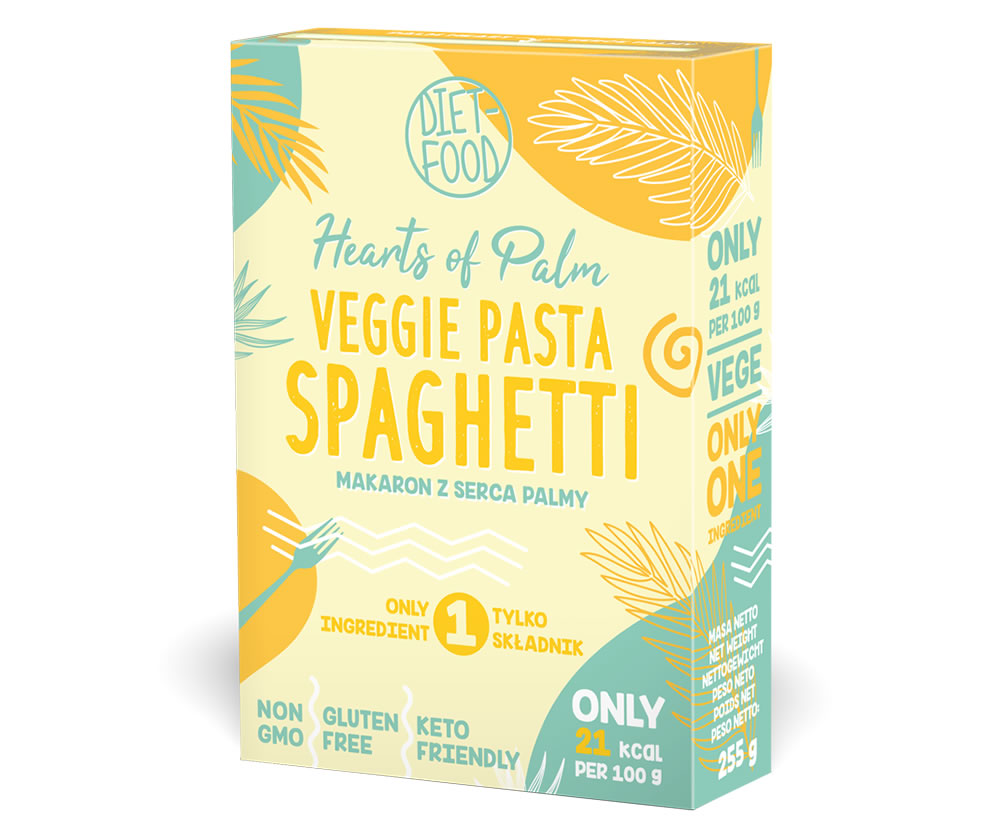 Diet-food, Hearts of Palm Veggie Spaghetti Pasta, 255g