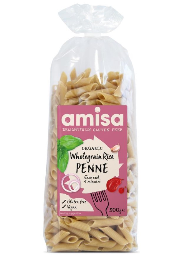 Amisa, Wholegrain Rice Penne, 500g