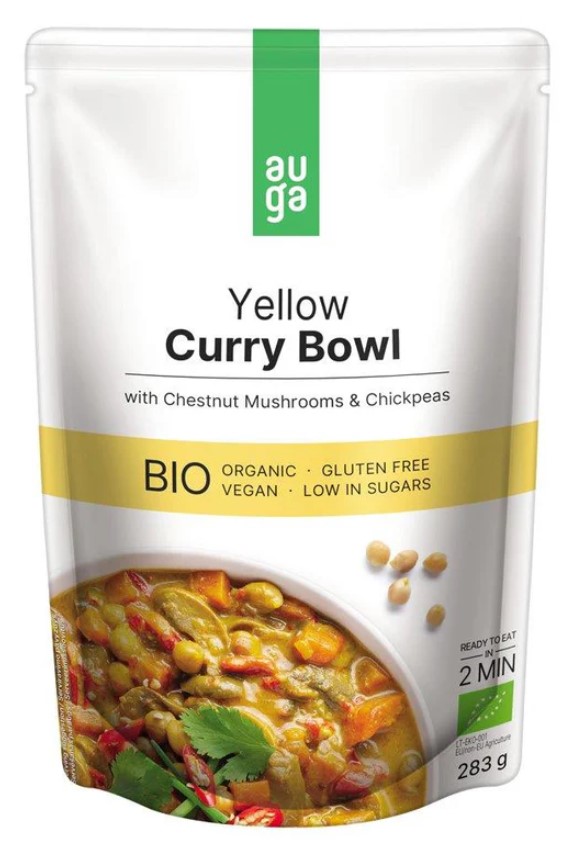 Auga, Yello Curry Bowl with Chestnut, Mushrooms & Chickpeas, 283g