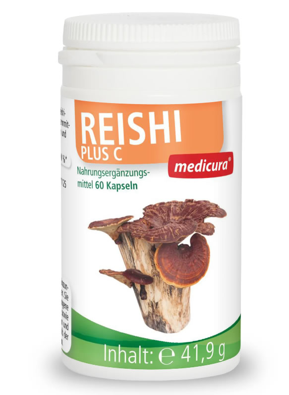 Medicura, Reishi Mushrooms with Vitamin C, 60 capsules