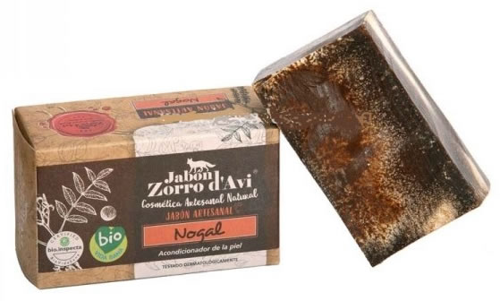 Jabon Zorro d'Avi, Walnut Organic Soap and Shampoo Bar, 120g