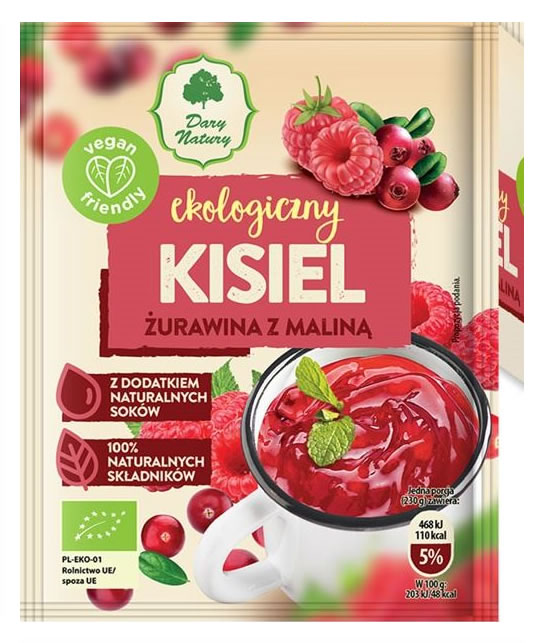 Cranberry & Raspberry Kissel - Natural Instant Drink, 30g
