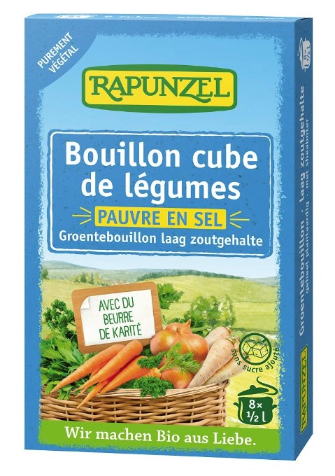 Rapunzel, Vegetable Stock Cubes Low Salt, 8x8.5g
