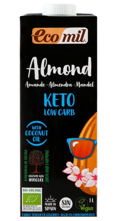 Ecomil, Almond Drink Keto Low Carb, 1L
