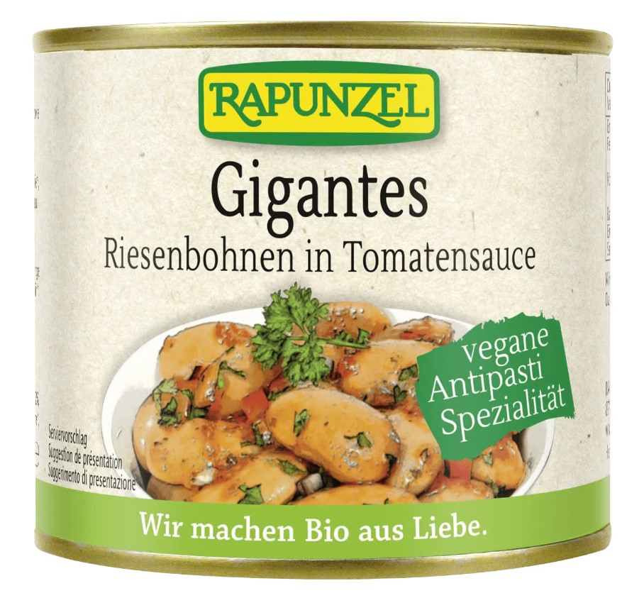 Rapunzel, Gigantes Jumbo Beans in Tomato Sauce, 230g