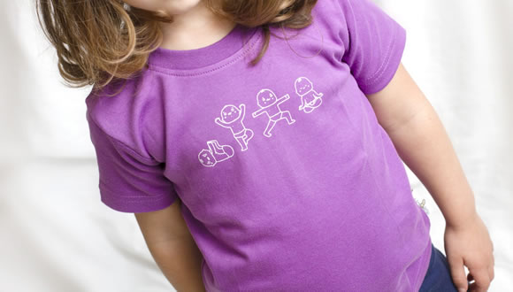 T-Shirt With Yoga Line Print