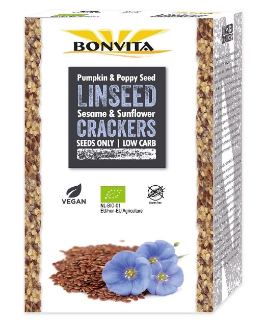 Bonvita, Linseed Crackers, 100g