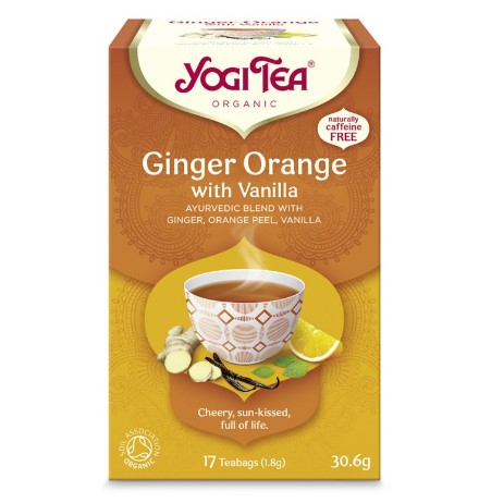Yogi Tea, Ginger Orange with Vanilla, 17 bags