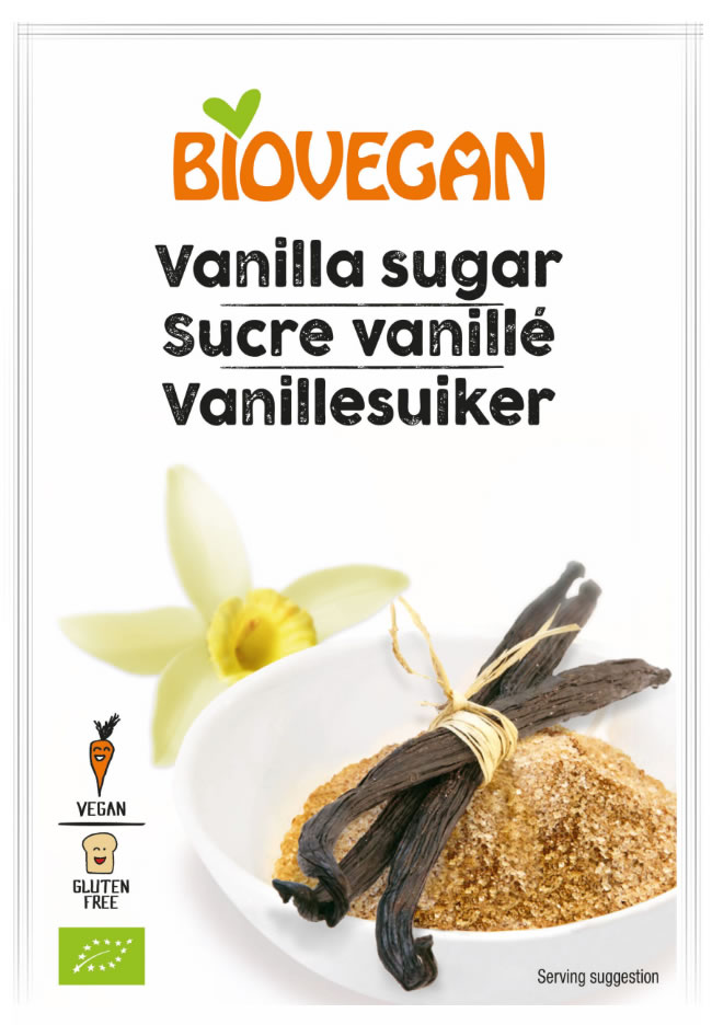 Biovegan, Vanilla Bourbon Sugar, 4x8g