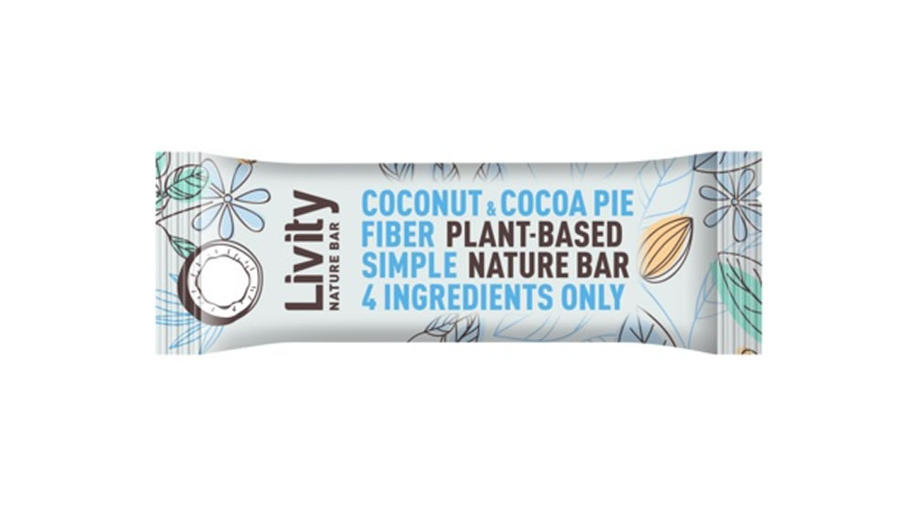 Livity, Nature Coconut and Cocoa Pie Bar, 30g