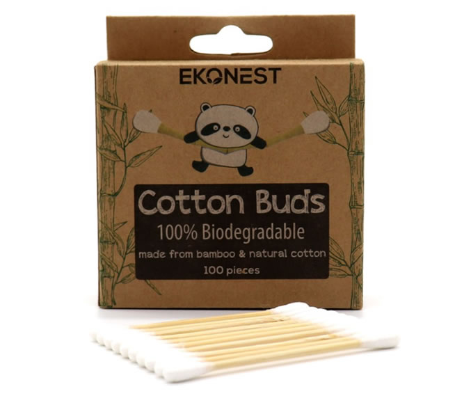 EkoNest, Bamboo Cotton Buds, 100pcs