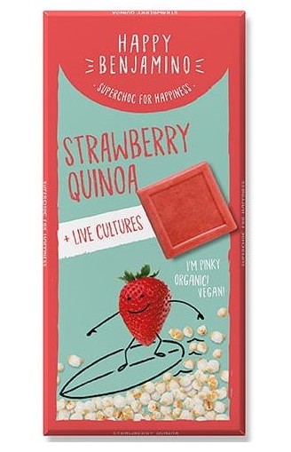White Chocolate Strawberries & Puffed Quinoa, 70g