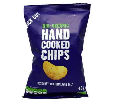 Handcooked Chips Rosemary and Himalayan Salt, 40g
