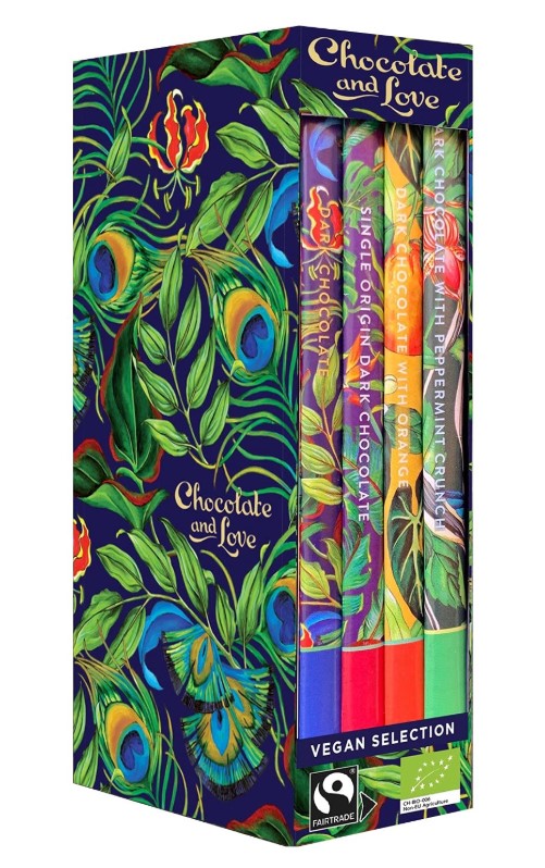 Chocolat Stella, Library Gift Box (Panama, Rich Dark, Mint, Orange)