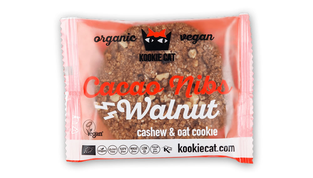 Kookie Cat, Double Сhoc & Walnut Oat & Cashew Cookie, 50g