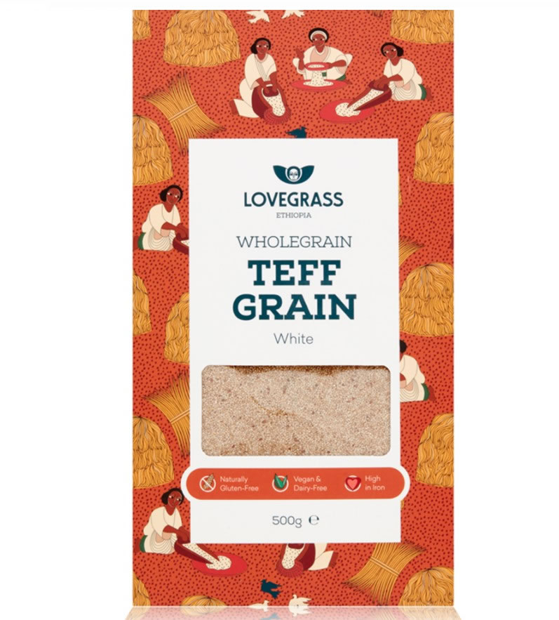 Lovegrass, Wholegrain White Teff Grain, 500g