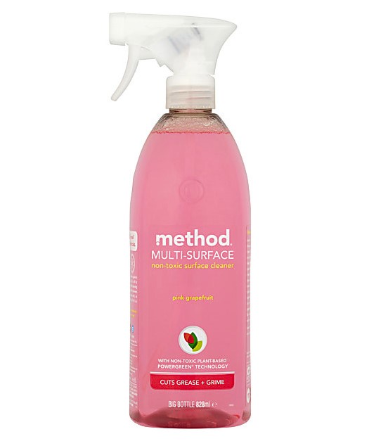 Method, Multi-Surface Non-Toxic S.Cleaner Spray Pink Grapefruit, 828ml