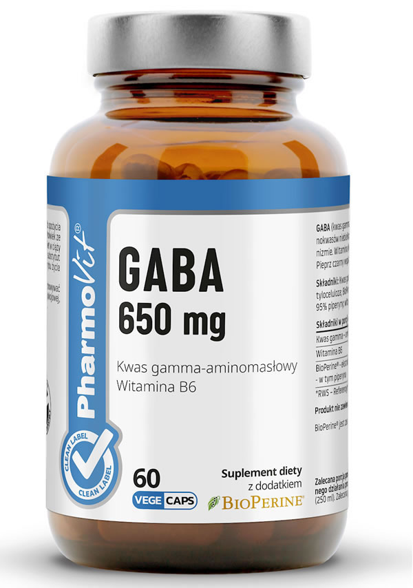 Pharmovit, Gaba 650mg, 60 capsules