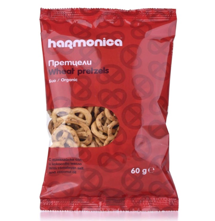 Harmonica, Wheat Pretzels with Himalayan salt, 60g