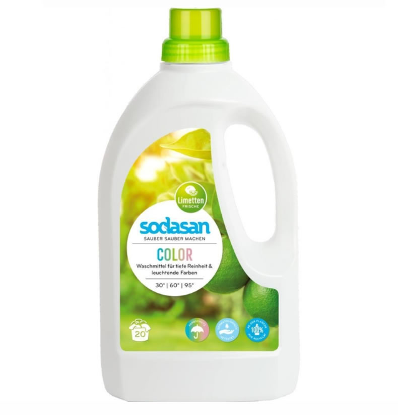 Sodasan, Color Detergent Liquid Lime, 1.5L