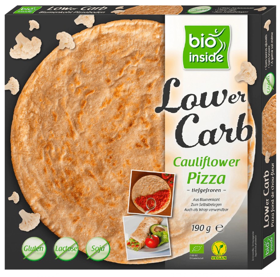 Bio Inside, Lower Carb Cauliflower Pizza, 190g